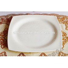 White square porcelain plate for hotel & restaurant